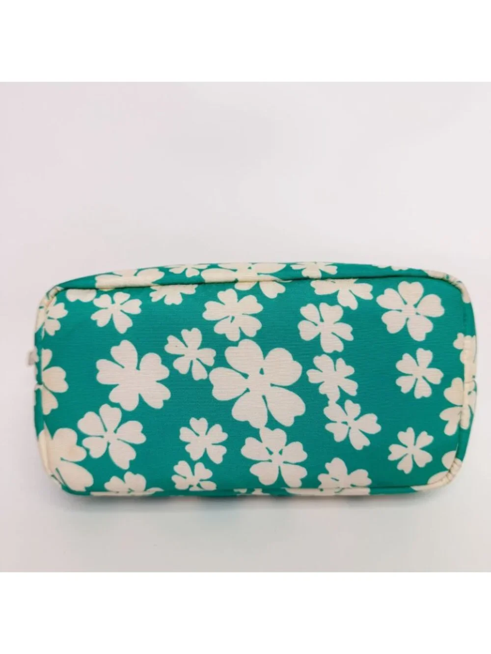 Miu Miu Flower Print Re-Nylon Mini Hobo Handbag Leather Green White Gold Vintage